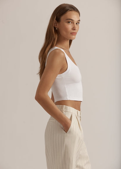 THE CUTTING IT CLOSE CROP TANK