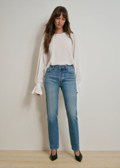 THE JEN MID RISE SLIM STRAIGHT