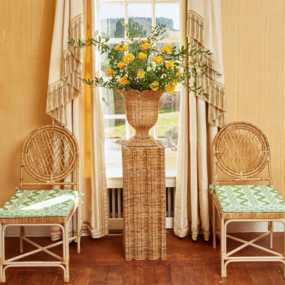 Green Ikat Seat Pad Cushion