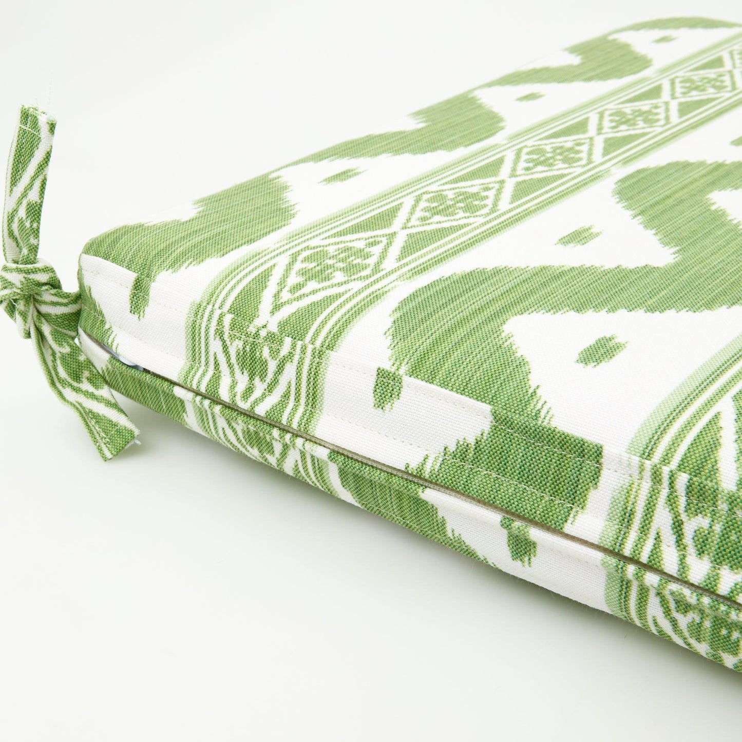 Green Ikat Seat Pad Cushion