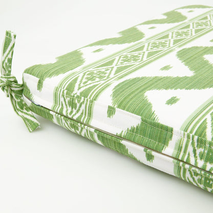 Green Ikat Seat Pad Cushion