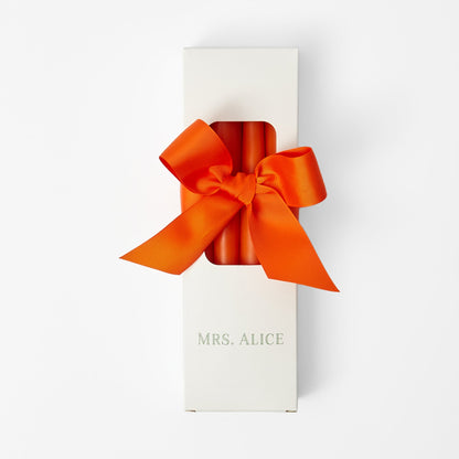 Handmade Orange Candles (Set of 8)