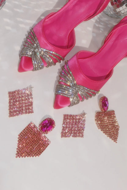 Her World Embellished High Heel Pumps - Pink