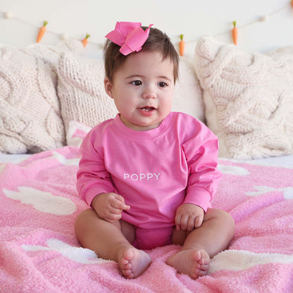 Personalized Long Sleeve Bubble Romper | Spring