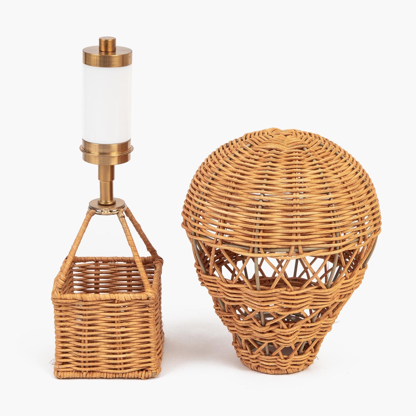 Hot Air Balloon Rechargeable Lamp with Blue Bow