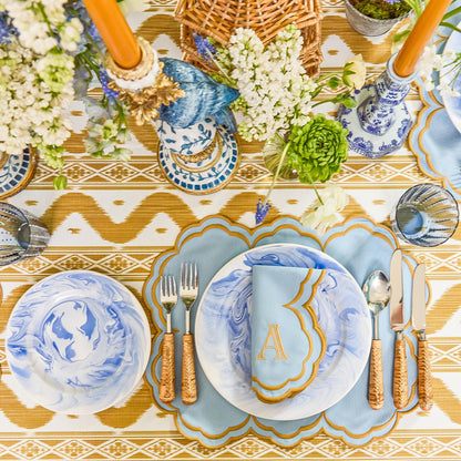 Julia Blue Marbled Starter Plate