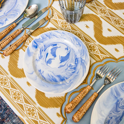 Julia Blue Marbled Starter Plate
