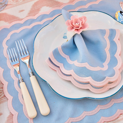 Petal Pink Fiore Napkin Rings (Set of 4)