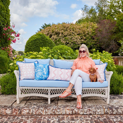 Palm Beach Pink Ikat Stripe Fabric