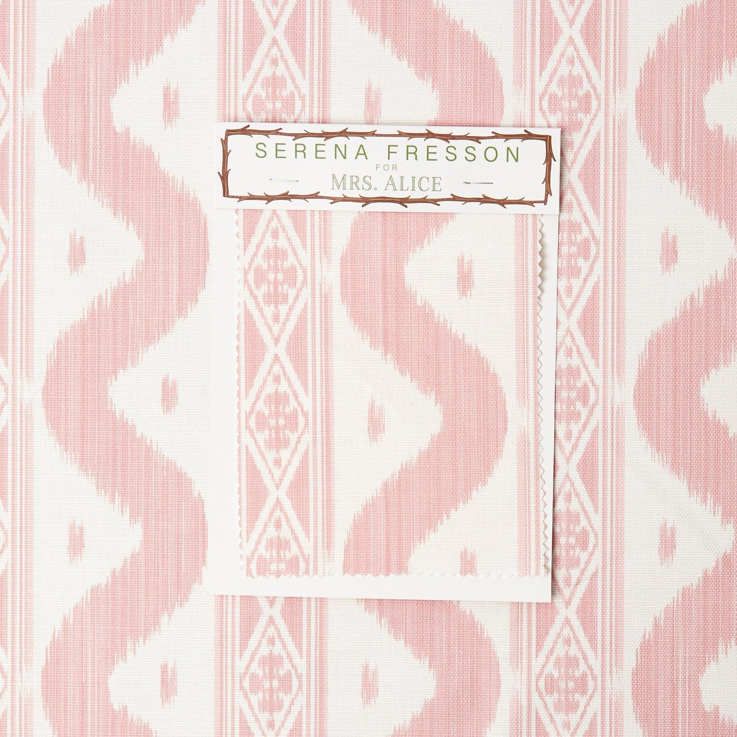 Palm Beach Pink Ikat Stripe Fabric