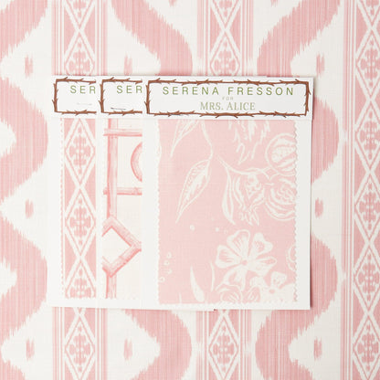 Palm Beach Pink Ikat Stripe Fabric