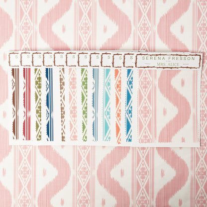 Palm Beach Pink Ikat Stripe Fabric