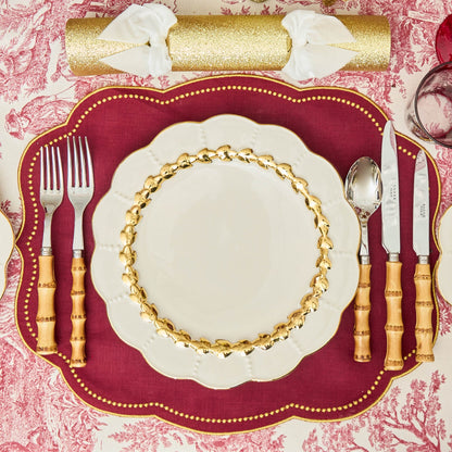 Gold Laurel Dinner Plates (Set of 4)