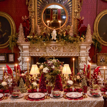 Burgundy & Gold Amanda Placemats (Set of 4)