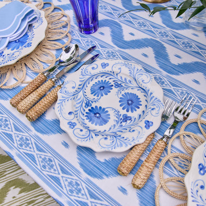 Blue Flowers Starter Plates (Set of 4)