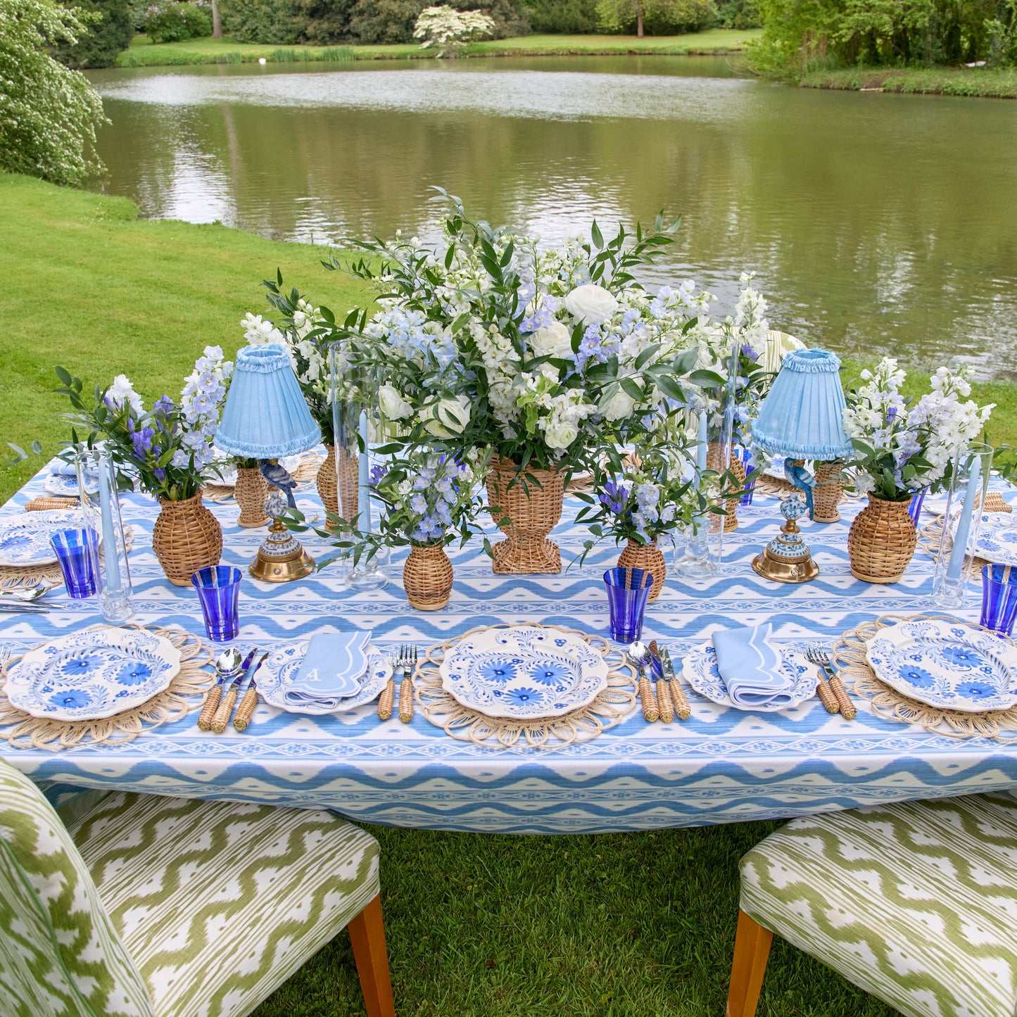 Blue Flowers Dinner Plate