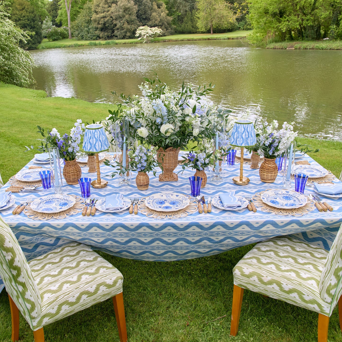 Blue Flowers Dinner Plate