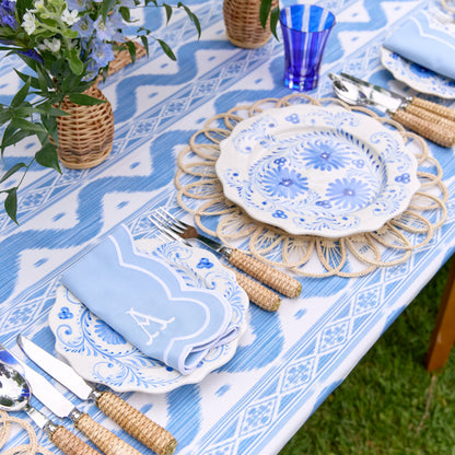 Blue Serena Appliqué Napkins (Set of 4)