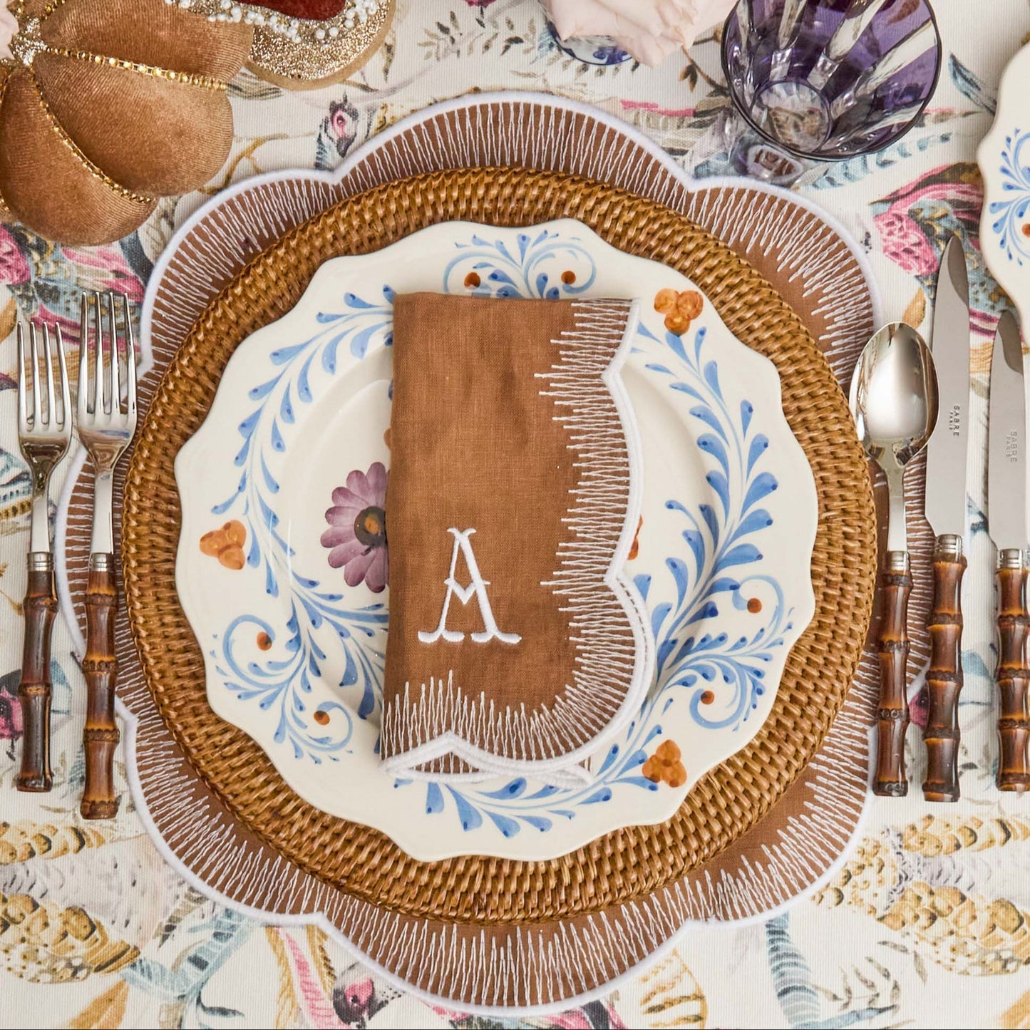 Caramel Alathea Linen Placemats (Set of 4)