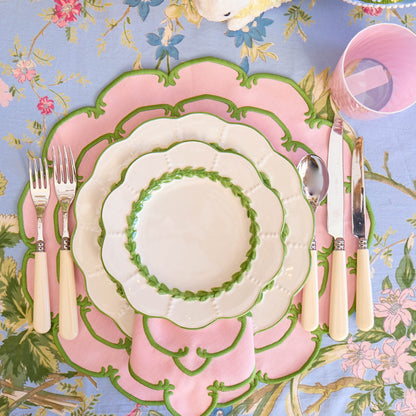 Green Laurel Dinner & Starter Plates (Set of 8)