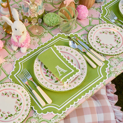 Green & Pink Josephine Garland Starter Plates (Set of 4)