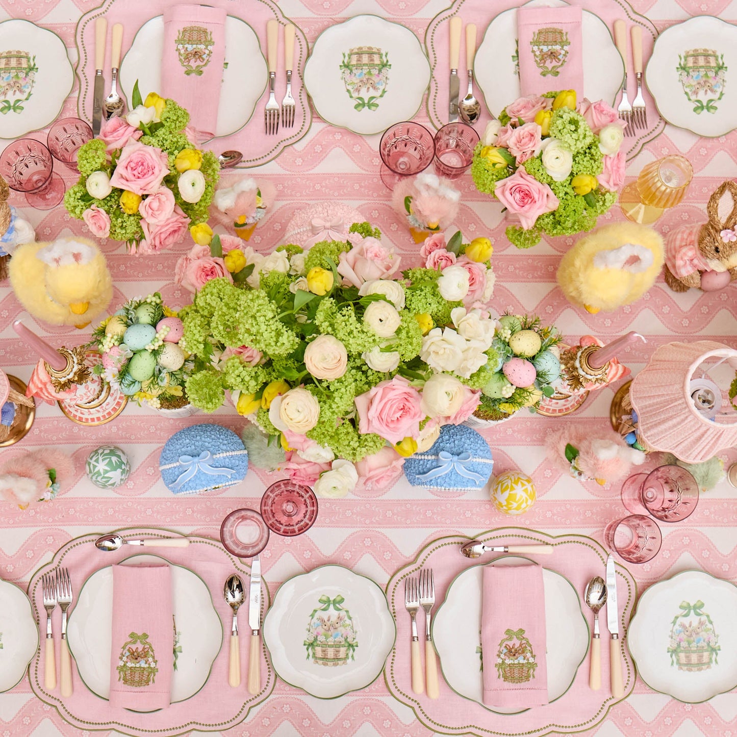 Pink & Green Eloise Linen Placemats (Set of 4)