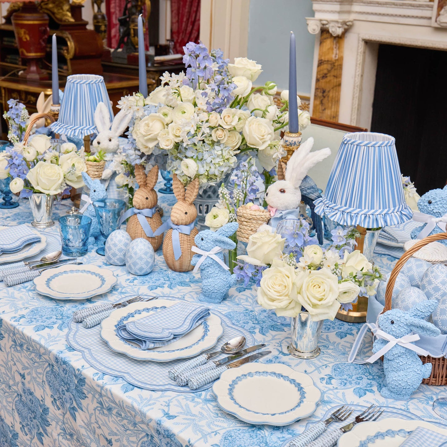 Blue Eloise Gingham Placemats (Set of 4)