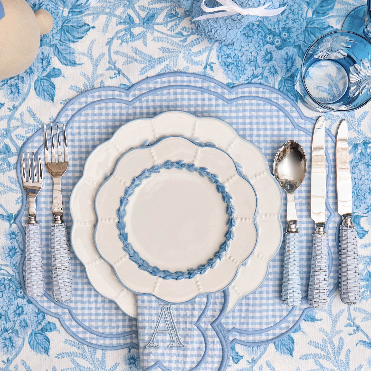 Blue Eloise Gingham Placemats (Set of 4)
