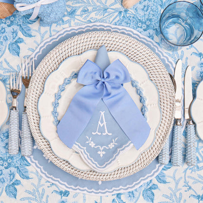 Blue Grosgrain Bows (Set of 4)