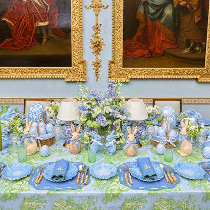 Blue Lily of the Valley Linen Napkins (Set of 4)