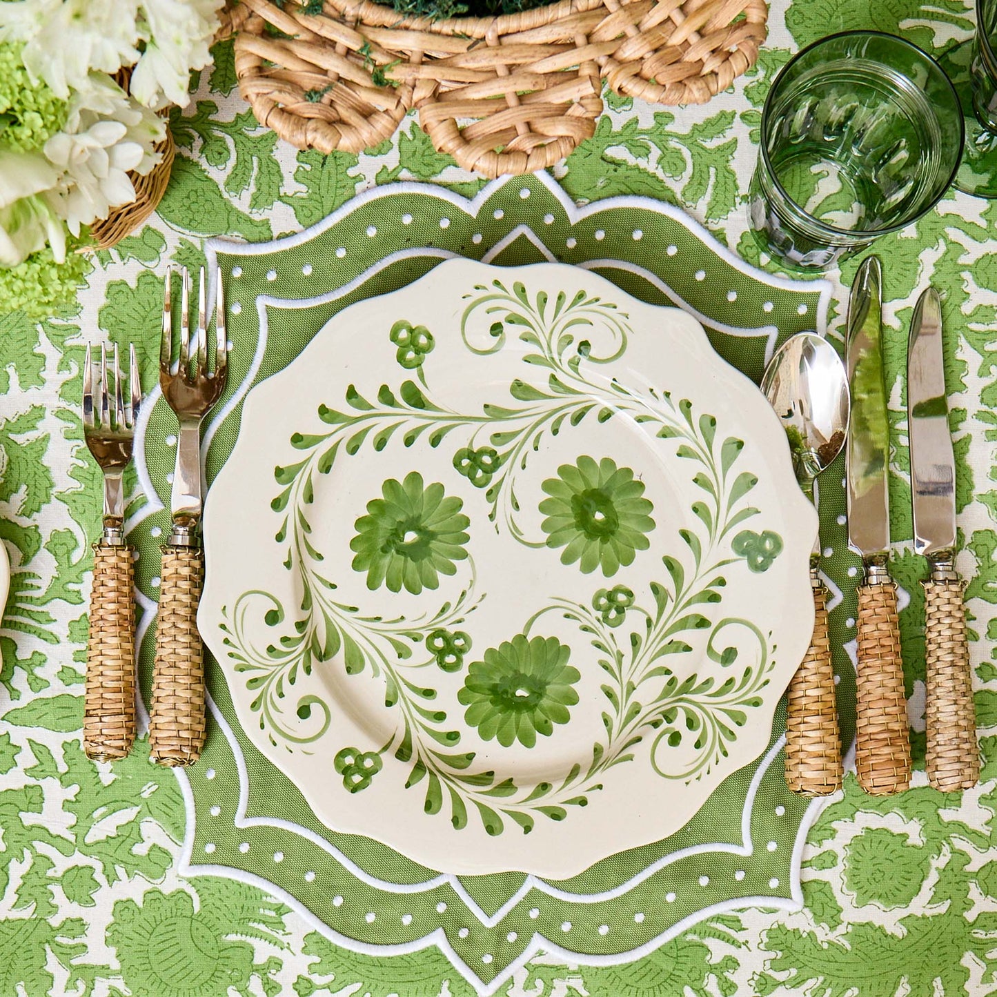 Evergreen Flowers Dinner Plate