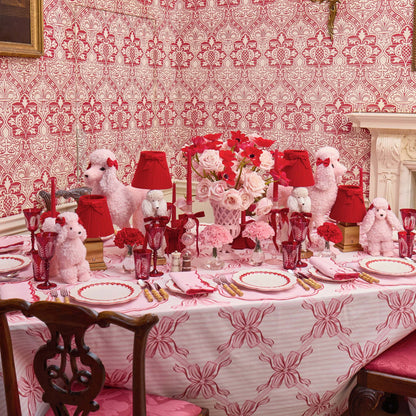 Red Velvet Bow Lampshade (18cm)