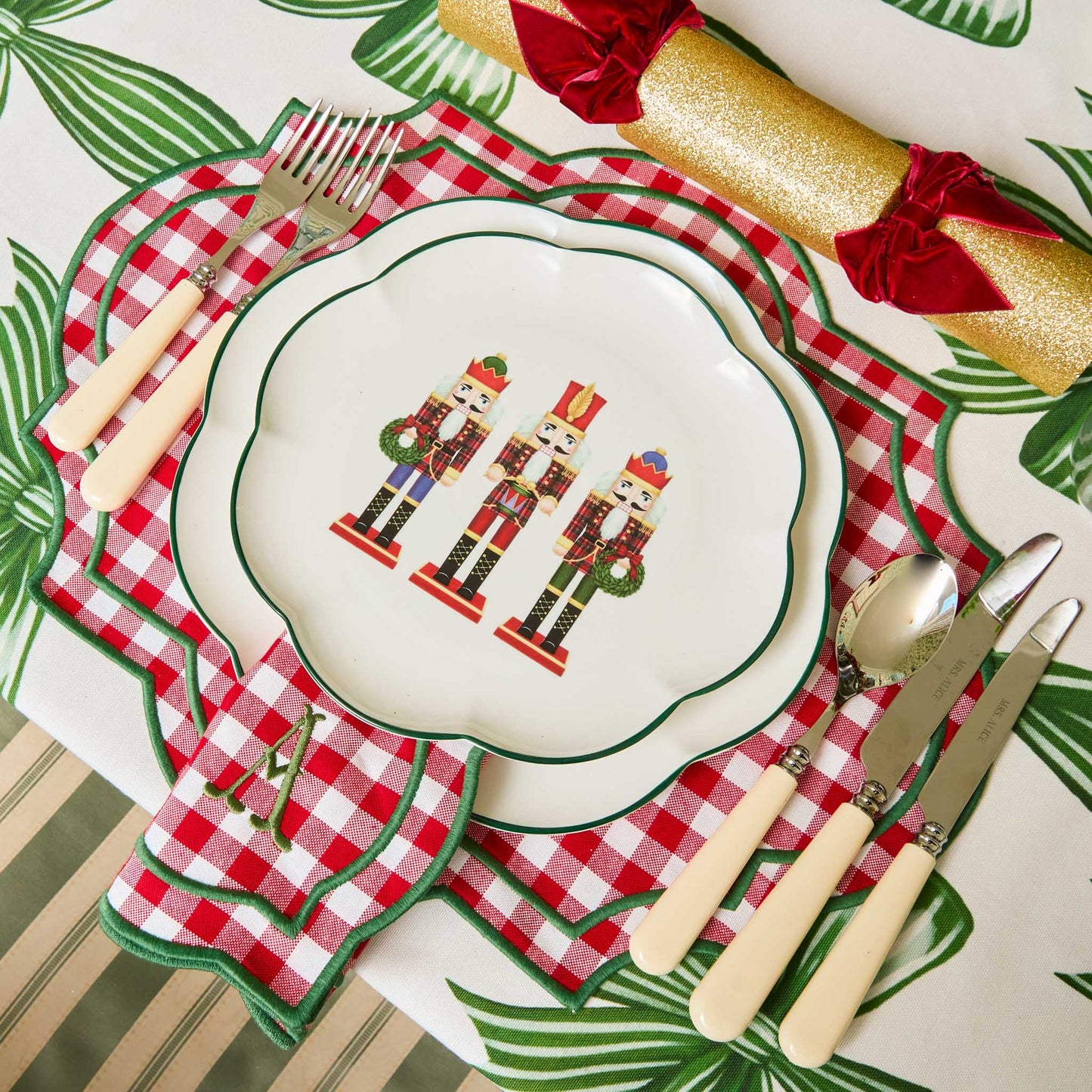 Red & Green Felix Gingham Napkins (Set of 4)