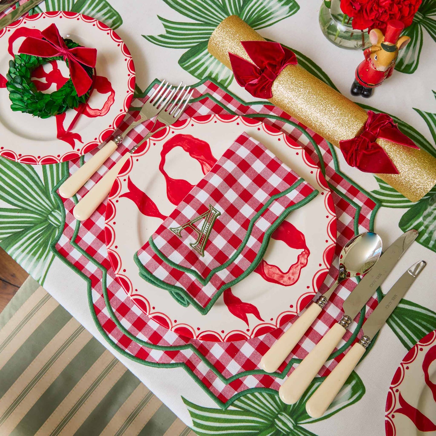 Red & Green Felix Gingham Napkins (Set of 4)
