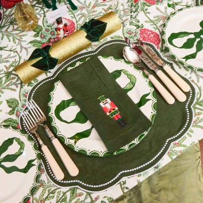 Forest Green Eloise Linen Placemats (Set of 4)