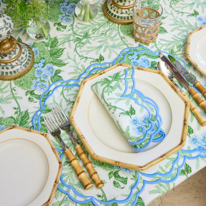 Green & Blue Lady Isabella's Garden Placemats & Napkins (Set of 4)