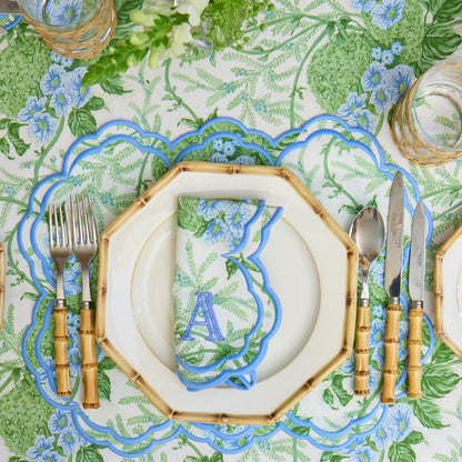 Green & Blue Lady Isabella's Garden Placemats & Napkins (Set of 4)