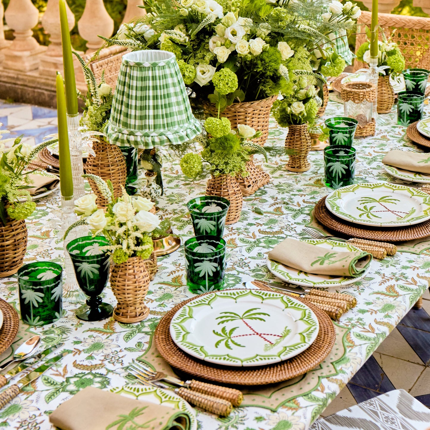 Sand & Green Celestria Palm Tree Napkins (Set of 4)