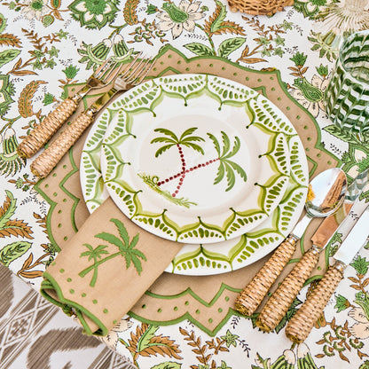 Sand & Green Celestria Palm Tree Napkins (Set of 4)