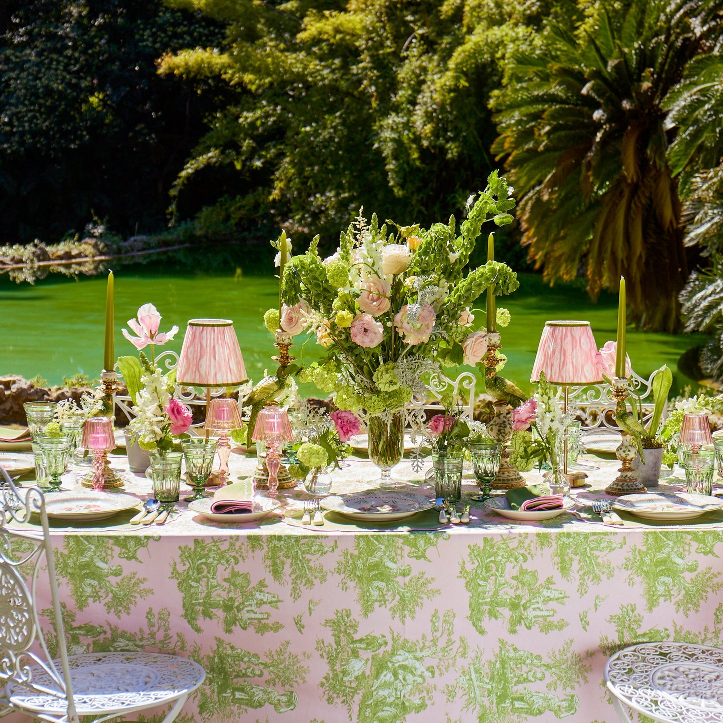 Green Parrot Candle Holder Set