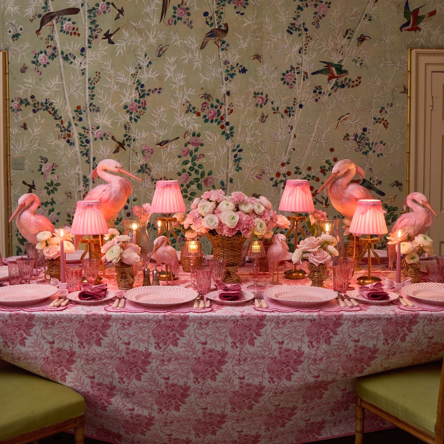 Pink Velvet Bow Lampshade (18cm)