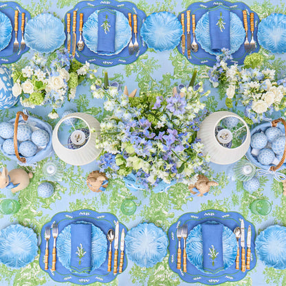 Blue Serena Cabbage Starter Plates (Set of 4)
