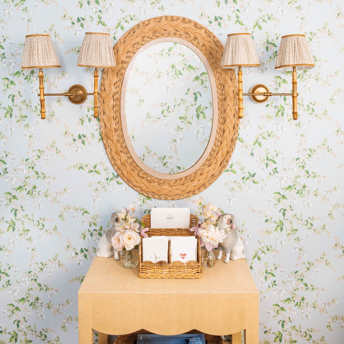 Rattan Braided Letter Rack