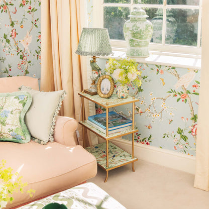 Olive Lotus Ruffle Lampshade (30cm)