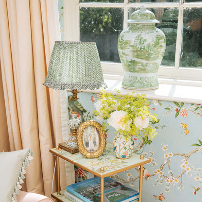 Olive Lotus Ruffle Lampshade (30cm)