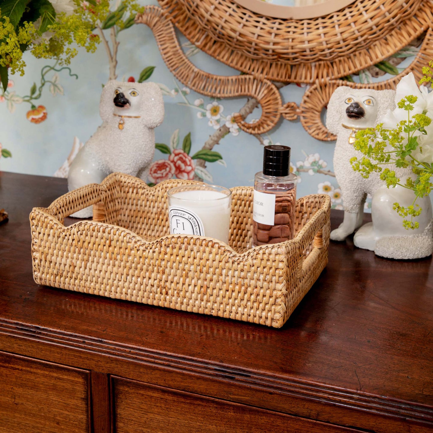 Natural Small Rattan Tray