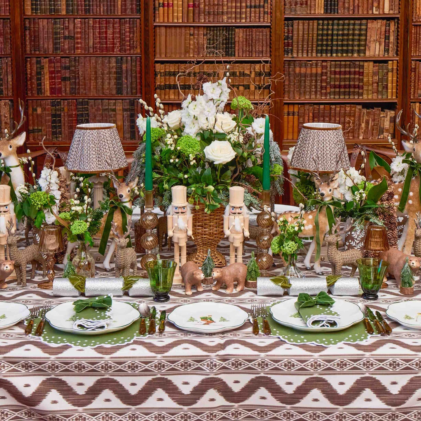 Chocolate Ikat Tablecloth