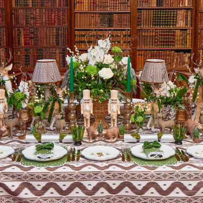 Chocolate Ikat Tablecloth