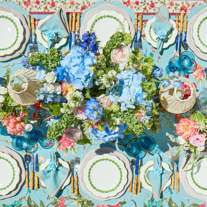 Green Laurel Dinner & Starter Plates (Set of 8)