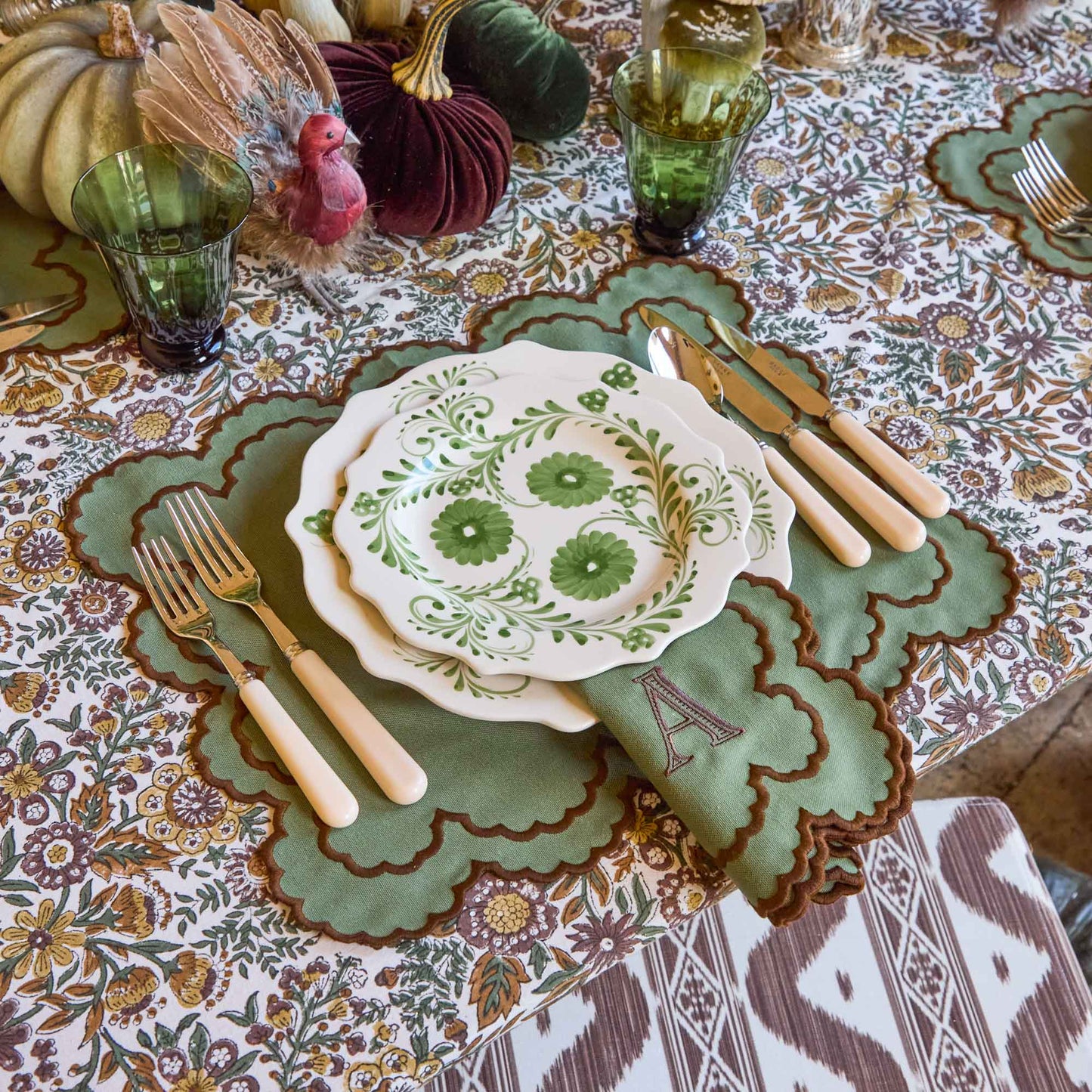 Evergreen Flowers Dinner Plate